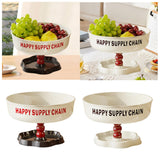 Maxbell Pedestal Bowl Elegant Fruit Bowl with Stand for Parties Counter Dining Table Red Black