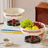 Maxbell Pedestal Bowl Elegant Fruit Bowl with Stand for Parties Counter Dining Table Red Black