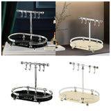 Maxbell Jewelry Organizer Stand Acrylic Base Jewelry Tray for Necklaces Watches Keys Black