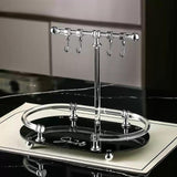 Maxbell Jewelry Organizer Stand Acrylic Base Jewelry Tray for Necklaces Watches Keys Black