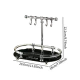 Maxbell Jewelry Organizer Stand Acrylic Base Jewelry Tray for Necklaces Watches Keys Black