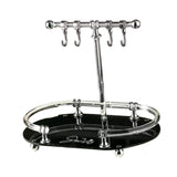 Maxbell Jewelry Organizer Stand Acrylic Base Jewelry Tray for Necklaces Watches Keys Black