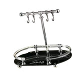 Maxbell Jewelry Organizer Stand Acrylic Base Jewelry Tray for Necklaces Watches Keys Black
