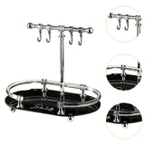 Maxbell Jewelry Organizer Stand Acrylic Base Jewelry Tray for Necklaces Watches Keys Black