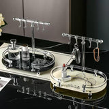 Maxbell Jewelry Organizer Stand Acrylic Base Jewelry Tray for Necklaces Watches Keys Black