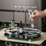 Maxbell Jewelry Organizer Stand Acrylic Base Jewelry Tray for Necklaces Watches Keys Black