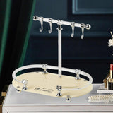 Maxbell Jewelry Organizer Stand Acrylic Base Jewelry Tray for Necklaces Watches Keys Beige