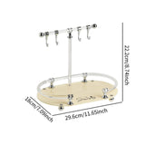 Maxbell Jewelry Organizer Stand Acrylic Base Jewelry Tray for Necklaces Watches Keys Beige