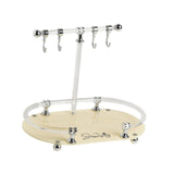 Maxbell Jewelry Organizer Stand Acrylic Base Jewelry Tray for Necklaces Watches Keys Beige