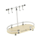 Maxbell Jewelry Organizer Stand Acrylic Base Jewelry Tray for Necklaces Watches Keys Beige