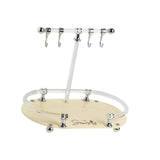 Maxbell Jewelry Organizer Stand Acrylic Base Jewelry Tray for Necklaces Watches Keys Beige