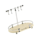 Maxbell Jewelry Organizer Stand Acrylic Base Jewelry Tray for Necklaces Watches Keys Beige