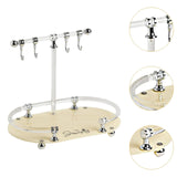 Maxbell Jewelry Organizer Stand Acrylic Base Jewelry Tray for Necklaces Watches Keys Beige