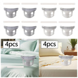 Maxbell 4Pcs Bed Sheet Clips Tight Heavy Duty with Strips Bed Sheet Corner Fasteners White
