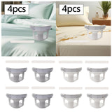 Maxbell 4Pcs Bed Sheet Clips Tight Heavy Duty with Strips Bed Sheet Corner Fasteners White