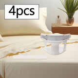 Maxbell 4Pcs Bed Sheet Clips Tight Heavy Duty with Strips Bed Sheet Corner Fasteners White