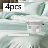Maxbell 4Pcs Bed Sheet Clips Tight Heavy Duty with Strips Bed Sheet Corner Fasteners White