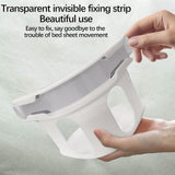 Maxbell 4Pcs Bed Sheet Clips Tight Heavy Duty with Strips Bed Sheet Corner Fasteners Gray