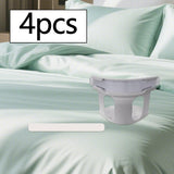 Maxbell 4Pcs Bed Sheet Clips Tight Heavy Duty with Strips Bed Sheet Corner Fasteners Gray