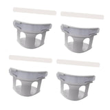 Maxbell 4Pcs Bed Sheet Clips Tight Heavy Duty with Strips Bed Sheet Corner Fasteners Gray