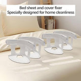 Maxbell 4Pcs Bed Sheet Clips Tight Heavy Duty with Strips Bed Sheet Corner Fasteners Gray