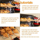 Maxbell Oven Rack Puller Wooden Long Handle Portable Heat Resistant Kitchen Supplies