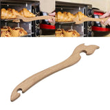 Maxbell Oven Rack Puller Wooden Long Handle Portable Heat Resistant Kitchen Supplies