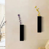 Maxbell Wood Wall Planter Wall Vase Hanging Planter for Office Apartment Living Room Black