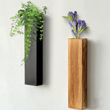 Maxbell Wood Wall Planter Wall Vase Hanging Planter for Office Apartment Living Room Black