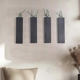 Maxbell Wood Wall Planter Wall Vase Hanging Planter for Office Apartment Living Room Black