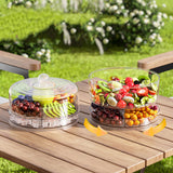 Maxbell Rotating Serving Tray Portable Veggie Fruit Tray for Restaurant Table