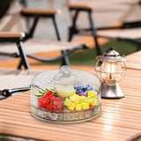 Maxbell Rotating Serving Tray Portable Veggie Fruit Tray for Restaurant Table