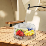 Maxbell Rotating Serving Tray Portable Veggie Fruit Tray for Restaurant Table