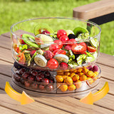 Maxbell Rotating Serving Tray Portable Veggie Fruit Tray for Restaurant Table