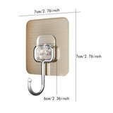 Maxbell 14 Pieces Adhesive Hooks Waterproof Wall Hangers for Bathroom Shower Kitchen Gold