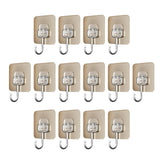 Maxbell 14 Pieces Adhesive Hooks Waterproof Wall Hangers for Bathroom Shower Kitchen Gold