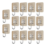 Maxbell 14 Pieces Adhesive Hooks Waterproof Wall Hangers for Bathroom Shower Kitchen Gold