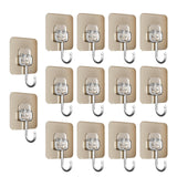 Maxbell 14 Pieces Adhesive Hooks Waterproof Wall Hangers for Bathroom Shower Kitchen Gold