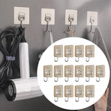 Maxbell 14 Pieces Adhesive Hooks Waterproof Wall Hangers for Bathroom Shower Kitchen Gold