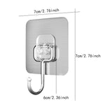 Maxbell 14 Pieces Adhesive Hooks Waterproof Wall Hangers for Bathroom Shower Kitchen Silver