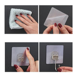Maxbell 14 Pieces Adhesive Hooks Waterproof Wall Hangers for Bathroom Shower Kitchen Silver