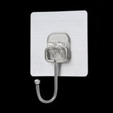 Maxbell 14 Pieces Adhesive Hooks Waterproof Wall Hangers for Bathroom Shower Kitchen Silver
