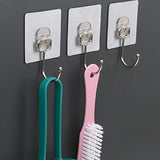 Maxbell 14 Pieces Adhesive Hooks Waterproof Wall Hangers for Bathroom Shower Kitchen Silver