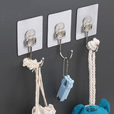 Maxbell 14 Pieces Adhesive Hooks Waterproof Wall Hangers for Bathroom Shower Kitchen Silver