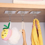 Maxbell 14 Pieces Adhesive Hooks Waterproof Wall Hangers for Bathroom Shower Kitchen Silver