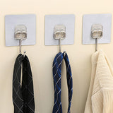 Maxbell 14 Pieces Adhesive Hooks Waterproof Wall Hangers for Bathroom Shower Kitchen Silver