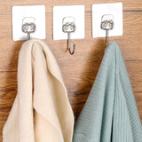 Maxbell 14 Pieces Adhesive Hooks Waterproof Wall Hangers for Bathroom Shower Kitchen Silver