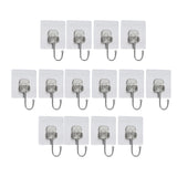 Maxbell 14 Pieces Adhesive Hooks Waterproof Wall Hangers for Bathroom Shower Kitchen Silver