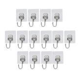 Maxbell 14 Pieces Adhesive Hooks Waterproof Wall Hangers for Bathroom Shower Kitchen Silver