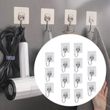 Maxbell 14 Pieces Adhesive Hooks Waterproof Wall Hangers for Bathroom Shower Kitchen Silver